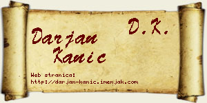 Darjan Kanić vizit kartica